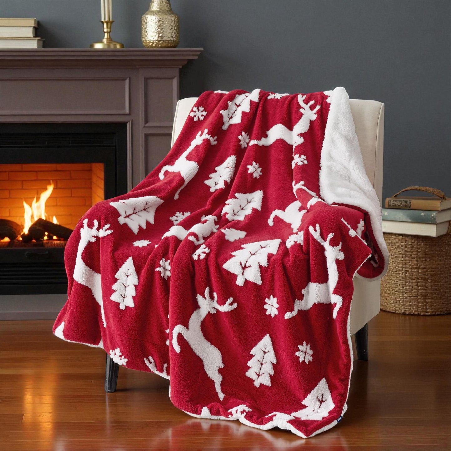 Couverture de Noël – Adorables motifs et Doux au Toucher